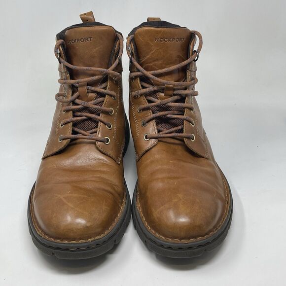 Rockport RocSports Chukka Boots Mens 13 M British Tan Leather Lace Up V75329 - Picture 5 of 14